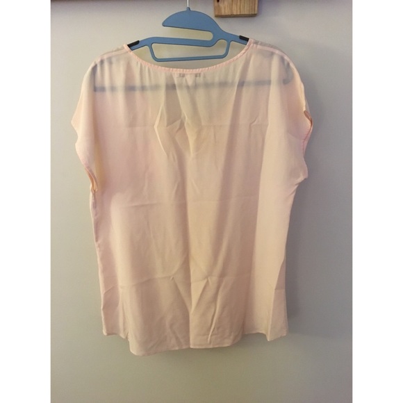 Ballet pink short sleeve shirt 100% Silk - Picture 4 of 5